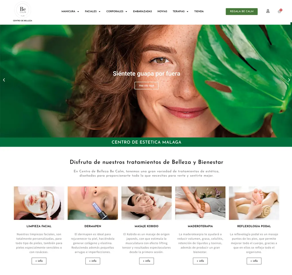 desarrollo web be calm club